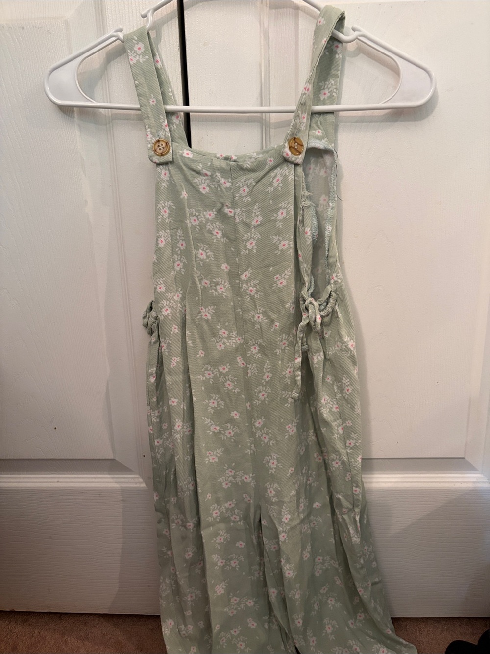 Girls’ Sage Green Floral Jumper